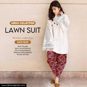 2-Piece Lawn Suits With Embroidery